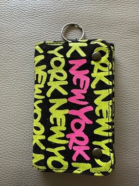 Robin Ruth NY Graffiti Key Wallet - Black, Neon Yellow & Neon Pink